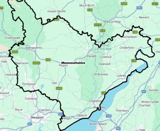 Monmouthshire Map